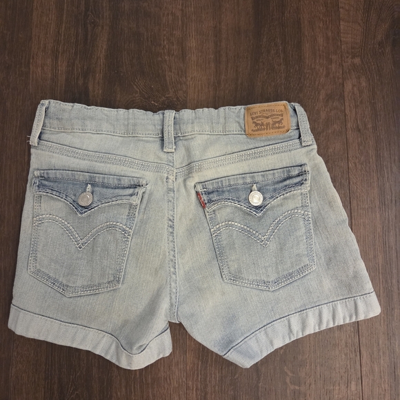 Levi's Light Blue Kids Denim Shorts - Picture 2 of 4